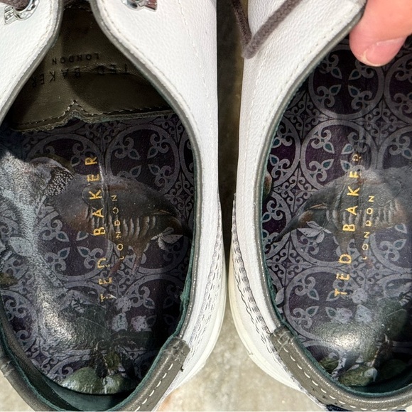 Men’s TED BAKER Kiing white leather trainers- Size 6 - Picture 9 of 10